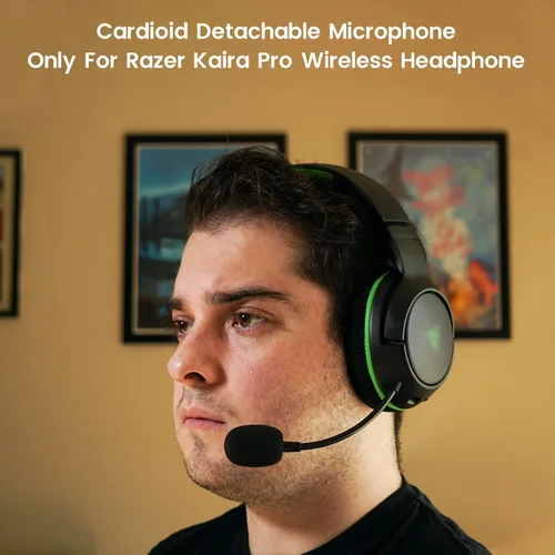 Vista 3 de Kaira Pro - Micrófono de repuesto para auriculares inalámbricos Razer Kaira Pro, micrófono desmontable con cancelación de ruido de 0.138 in