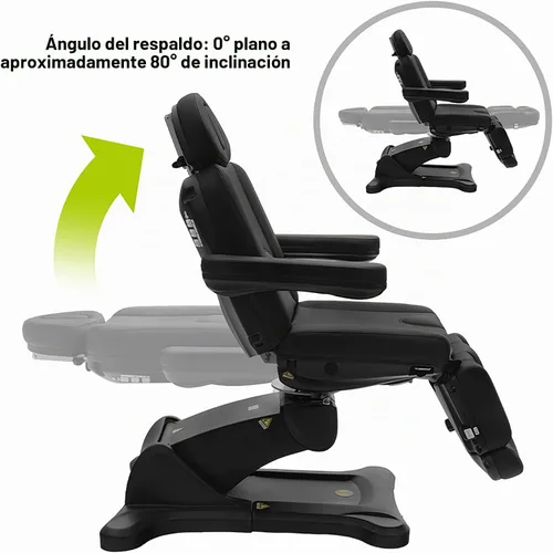 Vista 7 de Mesa Malibu eléctrica de tratamiento médico para spa, de SkinAct, color negro