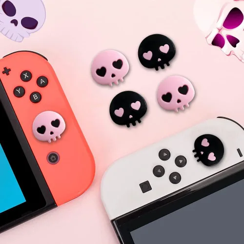 Vista 62 de PERFECTSIGHT Juego de 4 fundas para palanca de mando para Switch Lite/OLED, para Nintendo Switch, para Switch Lite/OLED, cubierta de botón analógica