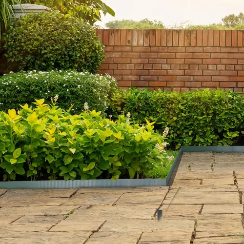Vista 4 de Worth Bordes de jardín estrechos corrugados, 6" x 20 pies, bordes de paisajismo de acero galvanizado resistente, metal flexible para césped, tiras