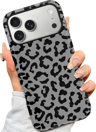 Vista 33 de AIGOMARA - Carcasa magnética para iPhone 11, diseño de leopardo negro