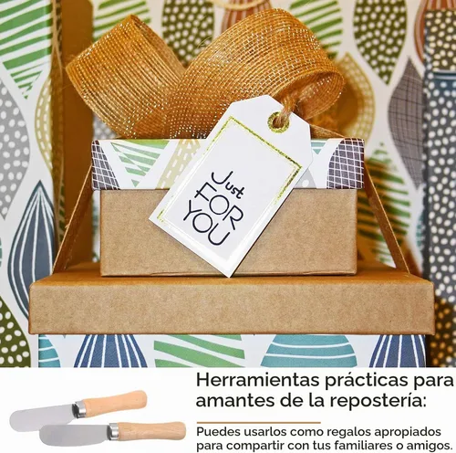 Vista 7 de Patelai 15 cuchillos esparcidores de mantequilla a granel de 4.5 pulgadas de ancho de acero inoxidable con mango de madera, cuchillos multiusos