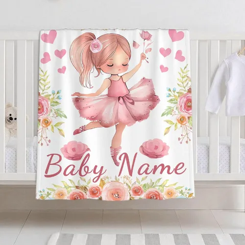 Vista 22 de Manta de bebé personalizada para niñas y niños, manta de bebé personalizada con nombre para niños pequeños, niños, ducha, recién nacidos, guardería