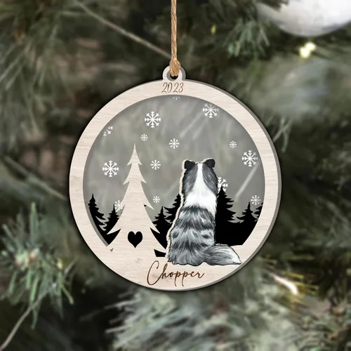 Vista 247 de Nazenti Adorno de Navidad conmemorativo personalizado, regalo personalizado de recuerdo de perro, condolencias por pérdida de mascotas, sabueso