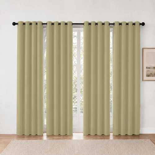 Vista 124 de Cortinas de oscurecimiento de habitación de 84 pulgadas de largo para dormitorio, sala de estar, cortinas térmicas aislantes con ojales