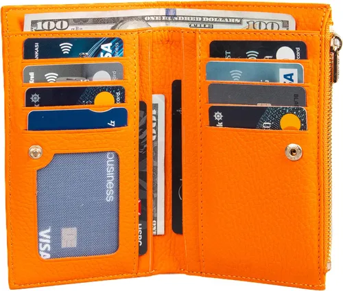 Vista 3 de Grande -2804 Cartera para mujer, Naranja, Minimalista
