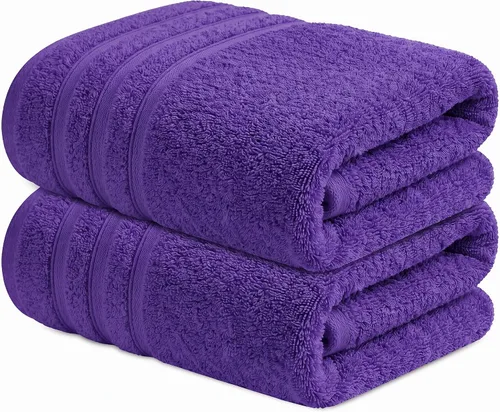 Vista 9 de Infinitee Xclusives - Toallas de baño 100% algodón hilado en anillo para baño, paquete de 2 Marina Tranquila
