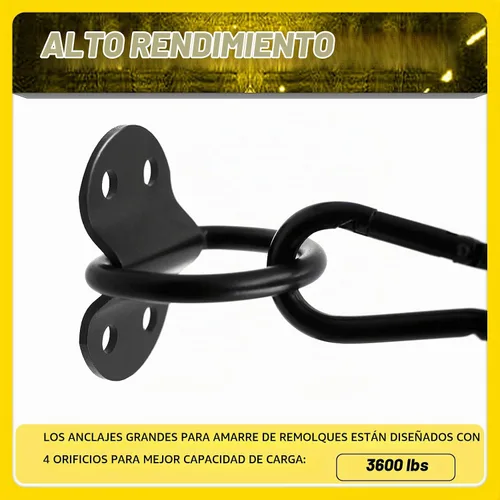 Vista 4 de 8 ganchos de anclaje de amarre de anillo en D resistentes, anclajes de amarre de anillo en D grandes de 3600 libras de resistencia a la rotura