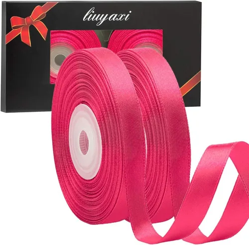 Vista 11 de Cinta de satén verde manzana de doble cara de color sólido de 1/2 pulgada x 25 yardas, cintas perfectas para manualidades, decoración de bodas