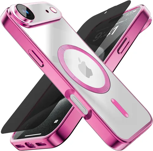 Vista 27 de Misscase Funda MagSafe compatible con iPhone 12 Pro Max con protector de lente de cámara, protección completa, funda magnética transparente