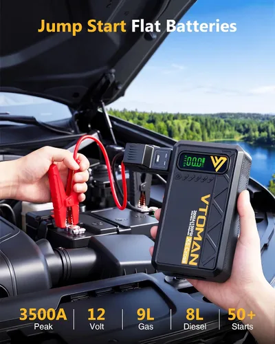 Vista 2 de VTOMAN X5 Cross 3500A Jump Starter with Air Compressor, Car Battery Jumper