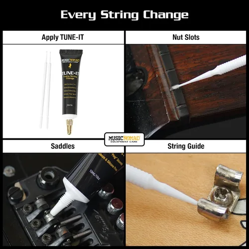 Vista 5 de MusicNomad Kit de herramientas para cambiar cuerdas de guitarra de 6 piezas con enrollador, cortador, extractor, Tune-It, llave hexagonal