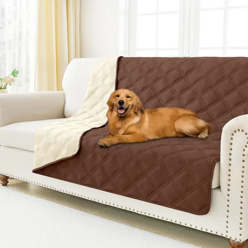 Vista 44 de Smiry Funda impermeable para cama de perro, manta reversible para mascotas para sofá Manta suave lavable para perro, funda a prueba de fugas