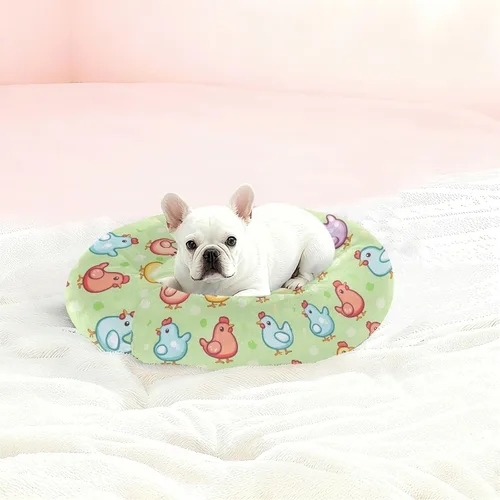 Vista 2 de Pet Dog Bed Warm & Cozy Fluffy Cat Cave Bed for Medium Size Pets Supplies XS Cute Cartoon Chicken