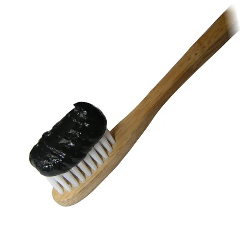 Vista 3 de Pasta de dientes de carbón activado para blanquear los dientes naturales con aceite esencial de menta