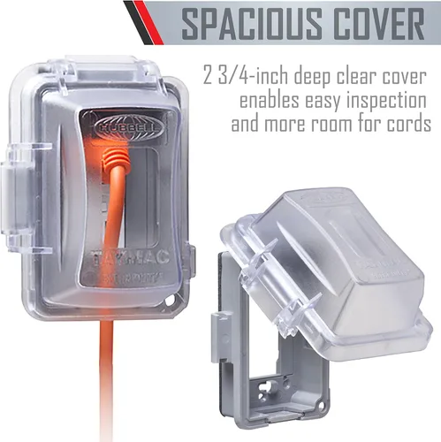 Vista 5 de TayMac MM420C - Cubierta de placa de pared de 1 banda no metálica, extra resistente, resistente a la intemperie, de uso en horizontal/vertical
