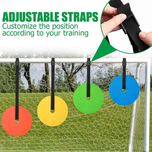 Vista 7 de 4PCS Soccer Goal Target, 6" Discs with Adjustable Extra-Long Strips