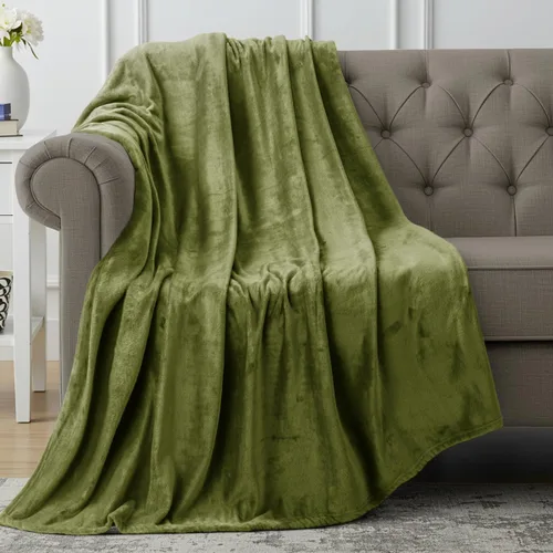 Vista 94 de Utopia Bedding - Manta de vellón de lujo, mullida, antiestática; manta de suave microfibra de 8.8 oz/yd² (300 g/m²) para sofá y cama; tamaño Gris