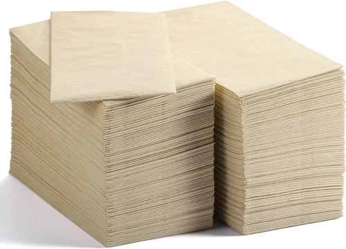 Vista 10 de MORGIANA 100 servilletas de papel desechables, servilletas ecológicas biodegradables, servilletas compostables, servilletas de cóctel marrones