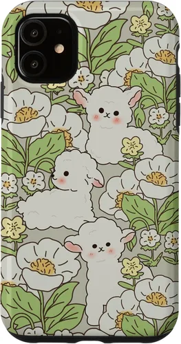 Vista 8 de Funda para iPhone 16 con diseño de oveja, cordero, margarita, granjero