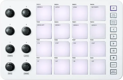 Vista 3 de M-VAVE PAD USB MIDI Pad Controller - Almohadilla compacta con almohadillas sensibles a la velocidad para DAW, programación de batería y producción