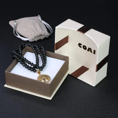 Vista 7 de COAI Collar con colgante de árbol de la vida 108 cuentas Japa Mala Piedra