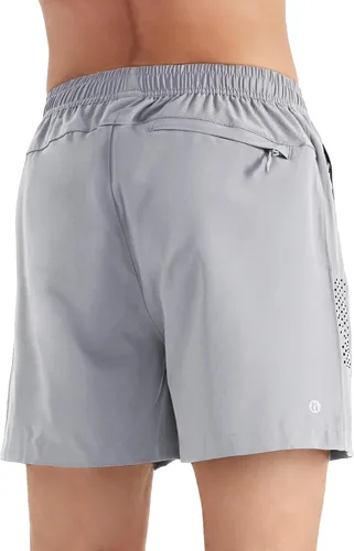 Vista 2 de Pantalones cortos deportivos para hombre, pantalones cortos de entrenamiento para correr, tenis, gimnasio, 5, 7, 9 pulgadas, cómodos, ligeros, 3