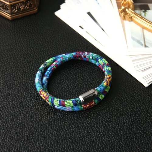 Vista 3 de HZMAN Pulsera náutica para hombres y mujeres, bohemia, étnica, tribal, hecha a mano, cuerda trenzada para verano, playa, surf, pulseras envolventes