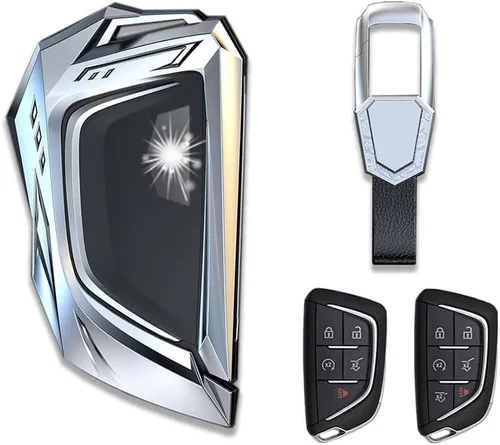 Vista 9 de Funda protectora de metal de aleación de zinc para Cadillac Escalade CT4 CT5 2020-2022 3/4/5/6 botones