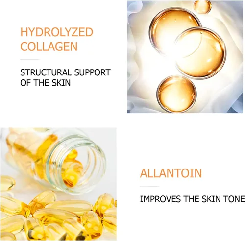 Vista 4 de VENZEN Facial Hidratante Profundo Refrescante Cuidado Delicado Colágeno Yema De Huevo Máscara Facial 5gx8pcs