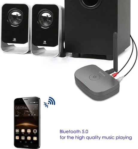Vista 9 de Besign BE-RCA Receptor de música Bluetooth de largo alcance, adaptador de audio inalámbrico para altavoces con cable o sistema estéreo