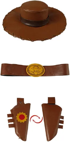 Vista 5 de LILLIWEEN Cowboy Costume Sheriff Halloween Cosplay Uniform Fancy Dress for Adults