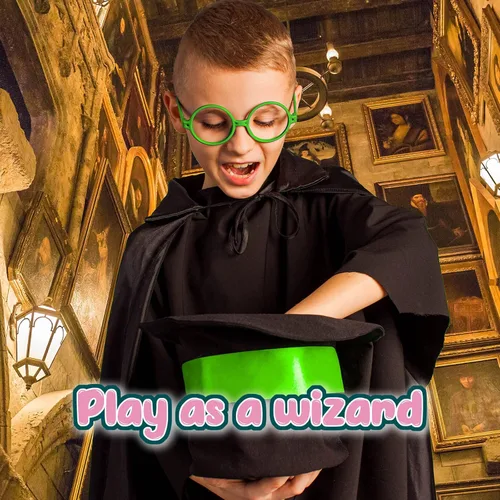 Vista 5 de Nezyo Marco redondo para anteojos sin lentes marco de juego anteojos de juguete elegantes sin lentes para disfraces de fiesta de Halloween regalos