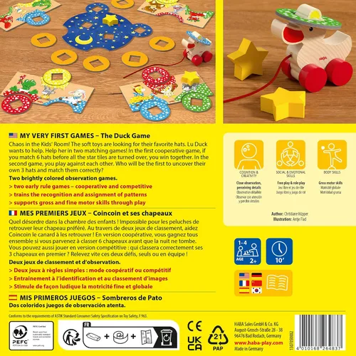 Vista 8 de HABA My First Games Little Duck para mayores de 2 años