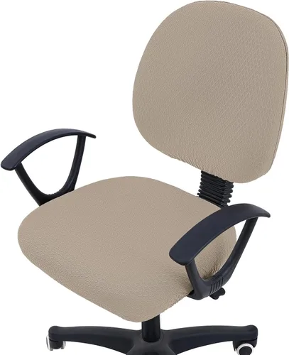 Vista 60 de Smiry Fundas de asiento de silla de computadora de oficina, de jacquard elástico, extraíbles, lavables, antipolvo, protectores de cojín para silla