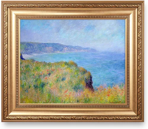 Vista 24 de A&T ARTWORK Antibes Seen from The Salis Gardens de Claude Monet Las Obras de Arte Clásico Mundial Reproducciones, Impresiones de Arte en Lienzo