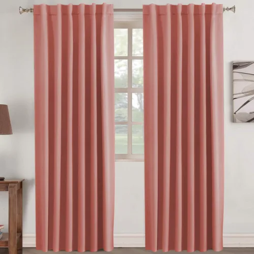 Vista 70 de Turquoize Cortinas Opacas con Aislamiento Térmico Paneles de Tratamiento de Ventanas con Bolsillo para Barra Paneles de Ventana para Ventanas