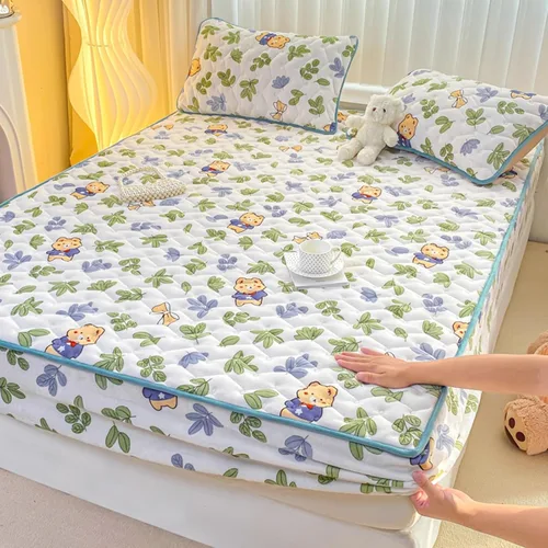 Vista 13 de Juego de sábanas bajeras extra largas tamaño King de 3 piezas con 2 fundas de almohada, forro polar de leche, suave para arrugas y antidecoloración