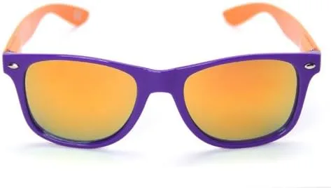 Vista 3 de Society43 NCAA Clemson Tigers Clem-3 Front Purple Lenses - Lentes de sol, talla única, naranja