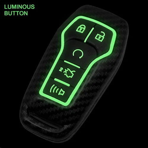 Vista 2 de Funda inteligente para llavero compatible con Ford Edge Explorer F-150 F-250 Fusion Mondeo Taurus para Mustang para Lincoln MKC MKX MKZ de goma