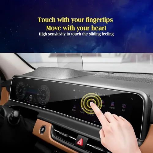 Vista 4 de 2 protectores de pantalla para Kia Seltos 2026 2025 2024 2024 para Kia Seltos 2024 de 10.25 pulgadas, doble pantalla panorámica compatible con Kia