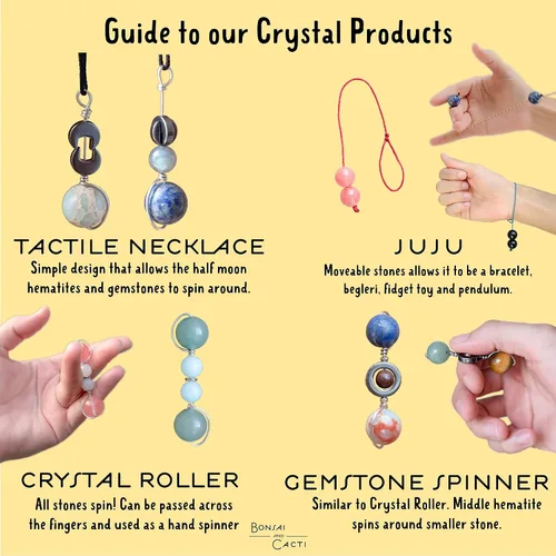 Vista 9 de Crystal Roller Gemstone Finger Toy and Spinner