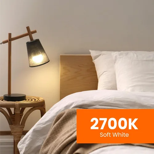 Vista 5 de Feit Electric Bombillas LED A19, equivalente a 40 W, no regulables, 450 lúmenes, base estándar E26, blanco suave de 2700 K, 80 CRI, vida útil de 10