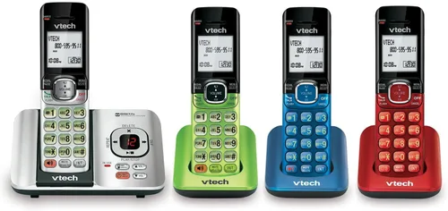 Vista 11 de VTech CS6919-16 DECT 6.0 - Teléfono inalámbrico, rojo, identificación de llamadas/llamada en espera (almacena 30 llamadas), teclado retroiluminado