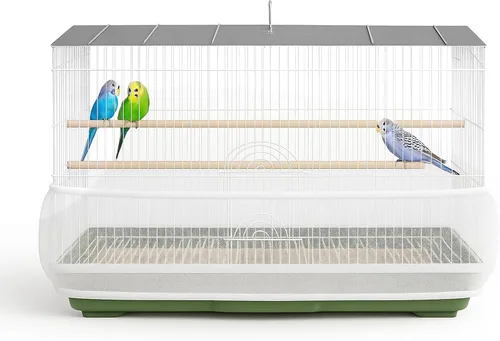 Vista 8 de Jaula universal para pájaros, atrapasador de semillas, cubierta universal de malla elástica para jaulas de animales pequeños, protector duradero