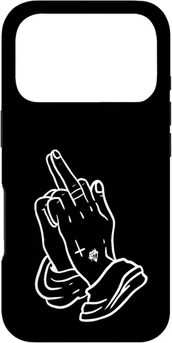 Vista 30 de Praying Hands Show Middle Finger Men's T-Shirt Women Case for iPhone 17