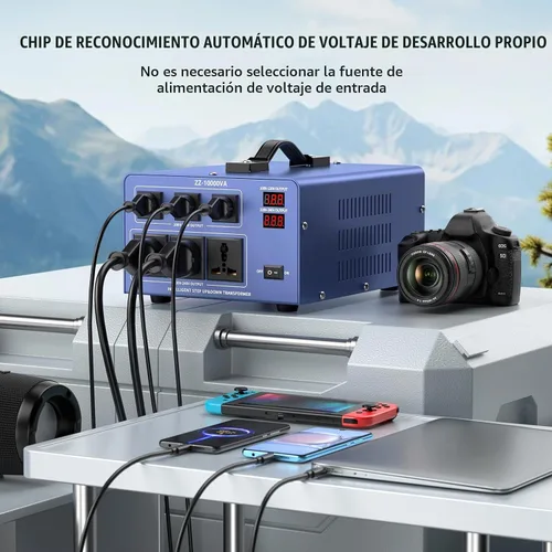 Vista 6 de Convertidor de voltaje de 10000 W, transformador elevador hacia arriba/abajo, 110 V/120 V a 220 V/240 V, reconocimiento automático de voltaje