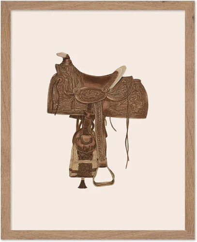 Vista 36 de Poster Master Póster vintage de cuero para silla de montar, estampado retro de vaquero, arte de silla de montar, diseño occidental, impresión
