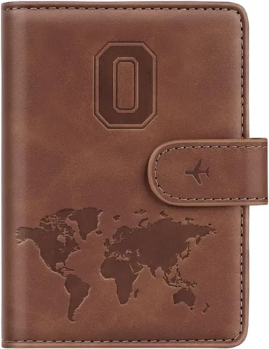 Vista 19 de Funda para Pasaporte Personalizada con Letra de la A a la Z, Billetera de Viaje con Bloqueo RFID, Funda para Pasaporte, Estuche para Pasaporte