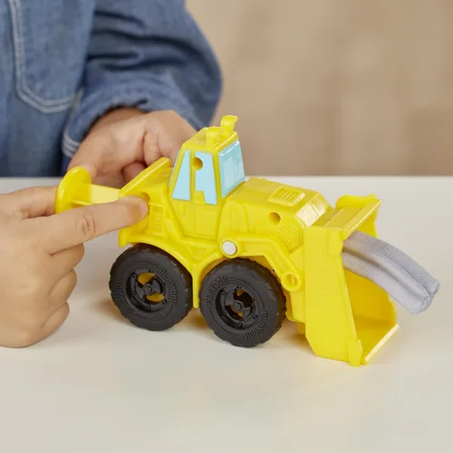 Vista 2 de Play-Doh Juego de camiones de construcción de excavadora y cargador